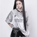 Summer America Style Silver Letter Prit T-Shirt Desig Sese Loose Casual Sports Jersey Top_viptrois.com