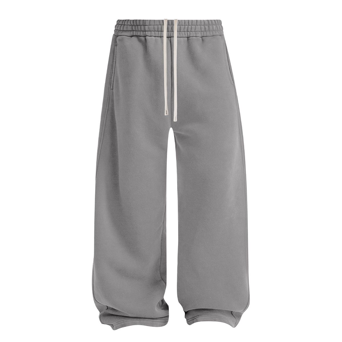 Vintage American-Style Fleece-Lined Pants – Wax Dye Casual Trousers (Straight/Cropped Wide-Leg) For Men & Women_viptrois.com