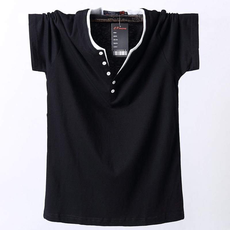 Men's Clothing One-piece dropshipping men's short-sleeved trendy men's T-shirt short-sleeved 8XL Korean version plus size half-sleeved V-neck 8848_viptrois.com