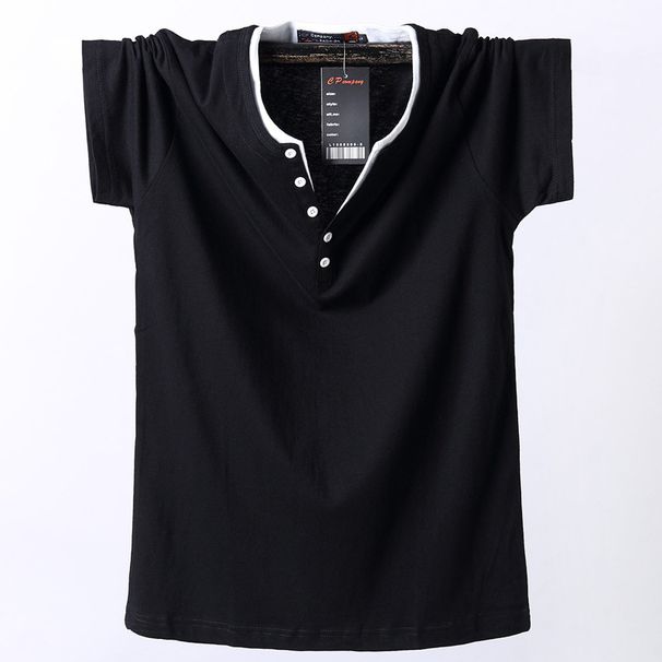 Men's Clothing One-piece dropshipping men's short-sleeved trendy men's T-shirt short-sleeved 8XL Korean version plus size half-sleeved V-neck 8848_viptrois.com