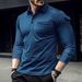 Nordmann Cross-Border European And American Summer Long Sleeve With Pocket Men's Muscle Sports Polo Shirt_viptrois.com