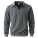 Pulse 2025 Spring Autumn New Cross-Border European And American Style Half-Zip Turn-Down Collar Pullover Sweatshirt Casual_viptrois.com