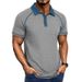 Summer Men's Short Sleeve Polo Shirt 3D Digital Printed Lapel Casual For Mature Men_viptrois.com