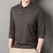 Nordmann Spring And Autumn Long Sleeve T-Shirt For Middle-aged Men, Loose Fit Dad Shirt, Casual Turn-down Collar With Real_viptrois.com