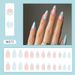 Nails Art Sweet And Greasy Blue Green Round Head False Nails Spring And Summer Fresh Light Luxury Wearable Nail Pieces_viptrois.com