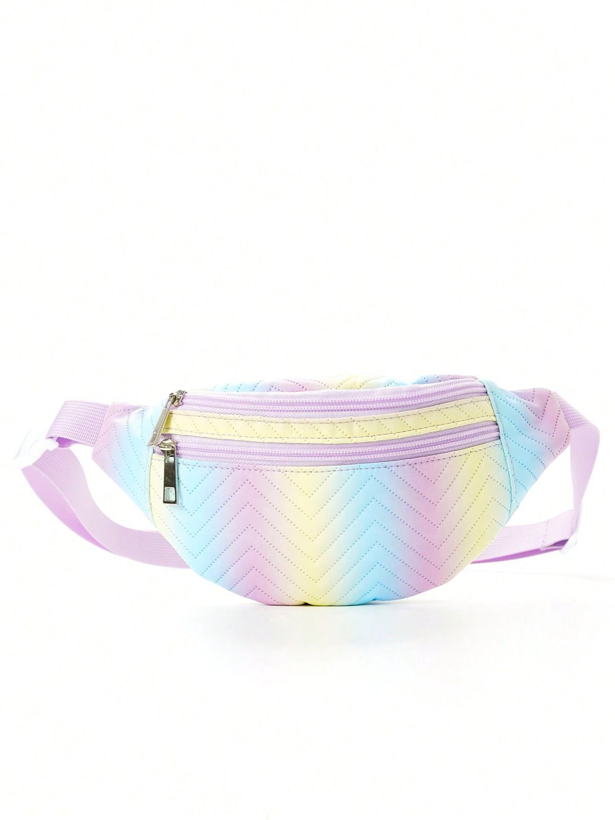 Chest Bag Children's Printed Multi Color New Fashion Trend Diamond Shoulder Crossbody Bag Personality V Shaped Embroidery Line Large Capacity_viptrois.com