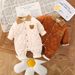 Baby clothing plus cashmere onesie boy baby clip cotton warm cotton-padded cartoon fashion clothes out_viptrois.com