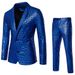 Men's Sequin Hot Stamping Disco Cosplay Party Stage Night Club Shiny And Cool Performance Suit Set_viptrois.com