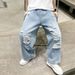 Cross Border Wholesale Boys Summer Thin Ripped Jeans New Style Medium And Large Children's Korean Style Casual Straight Pants Korean Style_viptrois.com