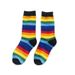 Rainbow Socks For Women Of The Tube All Match Ins Super Hot HyunA Style Net Red Student Striped Color Socks_viptrois.com
