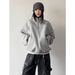Wool Acetic Acid Blended Warm Heavy Pullover Top Half Zipper Loose Sweater Men_viptrois.com