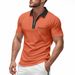 Men's New Polo Shirt Short-sleeved Pocket Lapel Shirt Colorblocking Quick Dry Casual T-shirt Tops_viptrois.com