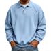 Men's Clothing Simple Knitted Lapel Button Men's Casual Knit Sweater – Button-Up Collar & Relaxed Fit (Solid Colors, Poly-Cotton Blend)_viptrois.com