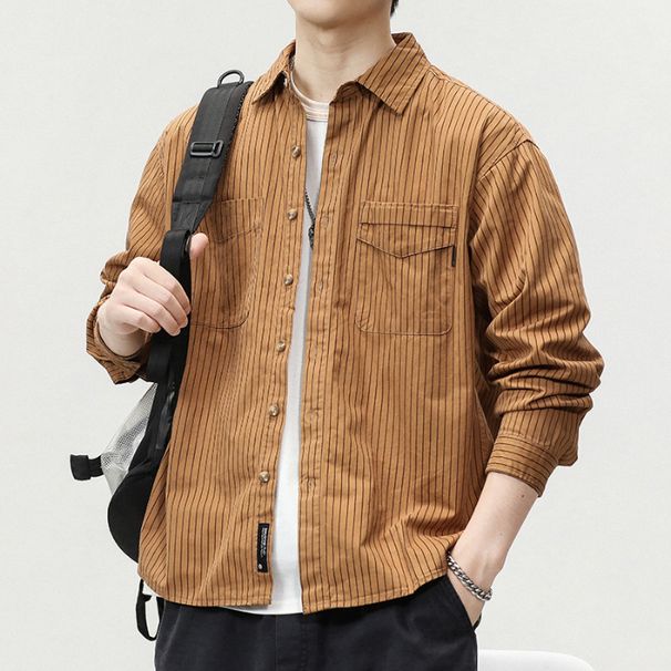 Nordmann Autumn Winter New Pure Cotton Long Sleeve Men Loose Brand Ins Plus Size Workwear Shirt Versatile Casual Jacket Trendy_viptrois.com