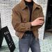 Melard Suede Jacket For Men, Autumn And Winter New Style, Hong Kong Style Retro Flight Jacket, High-End Trendy Turn-Down_viptrois.com