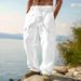 Men's ClothingCotton And Linen Four Seasons Thin Breathable Workwear Multi Pocket Loose Casual Trendy Wide Leg Pants_viptrois.com