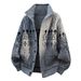 Men's Clothing Men's Christmas Knit Cardigan With Shawl Collar, Oversized Plaid Pattern, Warm & Stylish Fall Winter Pullover Sweater For Big & Tall_viptrois.com
