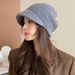 Women's Hats Autumn And Winter Knitted Hat Fashion Ins Warm Earmuffs Pile Hat Loose Outdoor Large Head Circumference Wool Hat For Women_viptrois.com