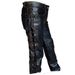 Men's Clothing solid color PU strap casual men's leather pants _viptrois.com