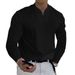 Men's Clothing New Men's V Neck Long Sleeved T Shirt Top Breathable Casual_viptrois.com