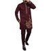 Men's Clothing Autumn New Men's Two Piece Suits Fashionable Embroidered Ethnic Style Suits_viptrois.com