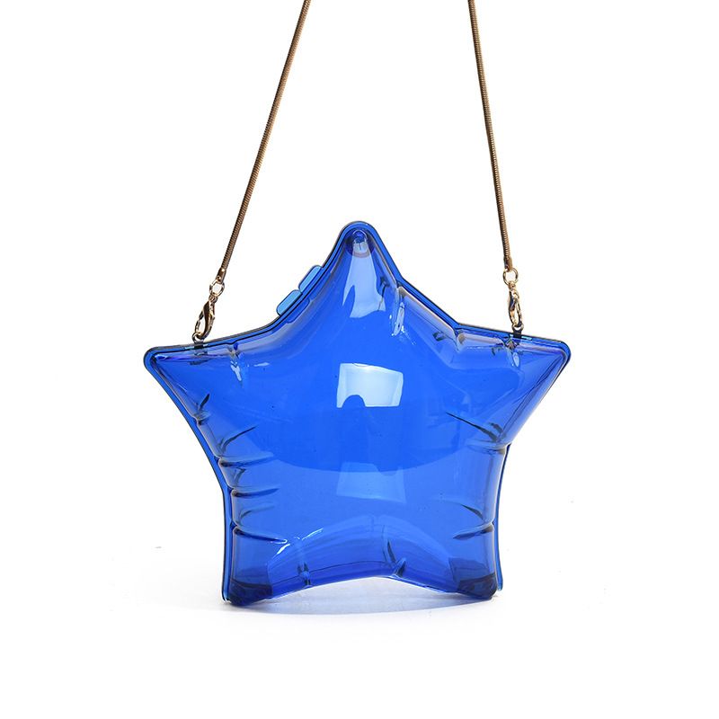 Women's Clutches Bags Cute And Compact Five-pointed Star Fashion Bag, Women's Solid-color Dinner Bag, Chain Single-shoulder Crossbody Bag_viptrois.com