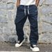 Summer Trendy Men's Straight Leg Pants Outdoor Versatile Drawstring Casual_viptrois.com