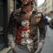 Seasonal Fashion Christmas Mens Shirt Spring Single Breasted Lapel Design Shirt New Daily Fashion Casual Loose Comfortable_viptrois.com