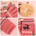 Sports Gloves Skiing Cycling Motorcycle Hiking Touch Screen Gloves Women's Fleece Velvet-thickened Deer Wool Warm Knit Gloves_viptrois.com