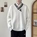 Loom Men's Long Sleeve Knitted European American Fashion Sweater, Loose Fit, Suitable For Everything, Autumn And Winter_viptrois.com