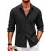 Men's Clothing New Men's Lace Long Sleeved Shirt Large Size Non Iron Shirt Independent Station_viptrois.com