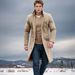 2024 Men's Mid To Long Woolen Coat Slim Fit Suit Collar Windbreaker_viptrois.com