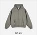 Double Zip Hooded Cardigan Jacket Fleece 350G Sweater Jacket_viptrois.com