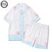 Men's Clothing High End Cuban Collar Shirt Suit For Men Early Summer Wear Niche Trendy Shirt Shorts_viptrois.com