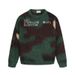 2026 High Street American Letter Contrasting Color Seahorse Hair Crew Neck Long Sleeve Sweater Men's Trendy Brand Loose Casual Knitted Sweater_viptrois.com