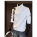 "Men's Retro Half-Zip Sweatshirt – Minimalist Japanese Style Loose Fit Pullover For Autumn"_viptrois.com