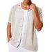 Men's Clothing Men's Casual Knitted Cardigan Summer Cool Hollow Short Sleeved Men's Shirt Solid Color Men's Tops_viptrois.com