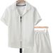 Spring And Summer New Men's Casual Suits Fashionable And Versatile Street Trend Shirts And Shorts_viptrois.com