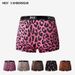 Pulse Large Leopard Print Breathable Mid-Waist Thin Style American Size Boxer Briefs Ice Silk Underwear Men's Wholesale_viptrois.com