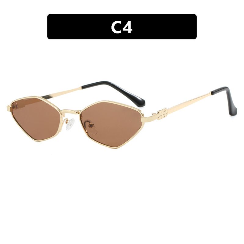 Women's Sunglasses Fashion Diamond Metal Sunglasses New Simple Beach Sunshade Sunglasses Internet Celebrity Same Style Sunglasses For Women_viptrois.com