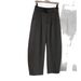 2025 Autumn New High-Quality Elastic Mid-Waist Solid Color Casual Versatile Slimming Simple Pleated Wide-Leg Pants For_viptrois.com