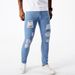 Men's Clothing Pants Ripped Jeans Youth Versatile Trendy Elastic Slim Fit Pencil Pants_viptrois.com