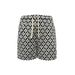 Men's Trendy Houndstooth Floral Print Five Point Shorts Summer Thin Casual Loose Fitting Versatile Shorts_viptrois.com