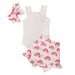 Children's Clothing Style Summer Infant And Toddler Sling Pit Striped Sweetheart Rainbow Printed Shorts_viptrois.com