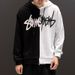 Men's Clothing Fashion Trend Color Block Sweatshirt Men's Long Sleeved Sports Hooded Top_viptrois.com