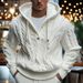 Nordmann Cross-Border Men's Twisted Drawstring Hooded Pullover Sweater 7-Needle Knitted Sweatshirt Jacket SY0139_viptrois.com