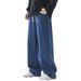 Men's Clothing Straight Jeans Spring And Summer Thin High Street Loose Wide Leg Pants Men's Long Pants_viptrois.com