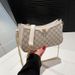 2025 Summer New Texture French Underarm Bag Simple Fashion Handbag Letter Print Elegant Shoulder Bag Trend_viptrois.com