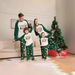 Christmas Santa Claus Snowflake letters Christmas Family suit printed homewear pajamas_viptrois.com