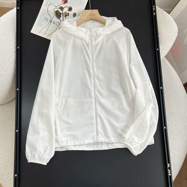 Lightweight Women's Upf 50+ Hooded Jacket - Water-Resistant, Breathable & Portable Sun Protection With Plaid Design_viptrois.com